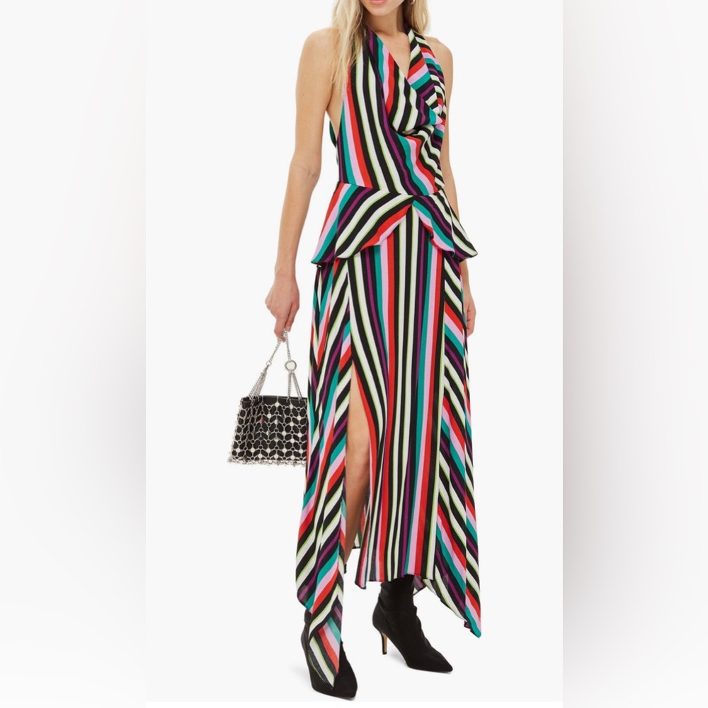 Topshop Multicolor Striped Maxi Dress